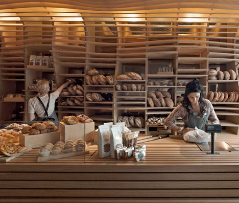 wavy slats structure wall bakery wavy slats structure wall bakery