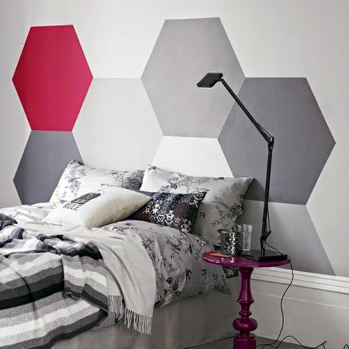 hexagon paint on walls