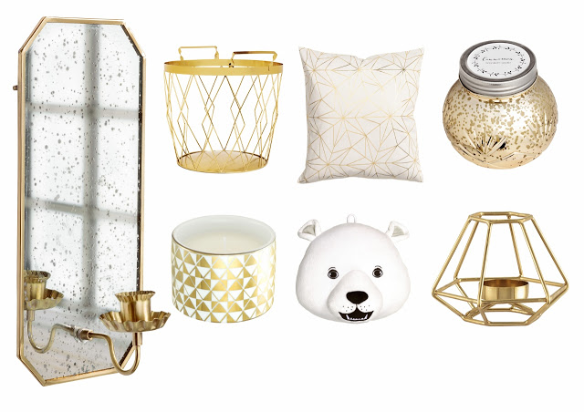 gold decor h&m home winter xmas christmas collection 
