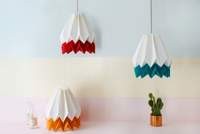 geometric colour pendant light