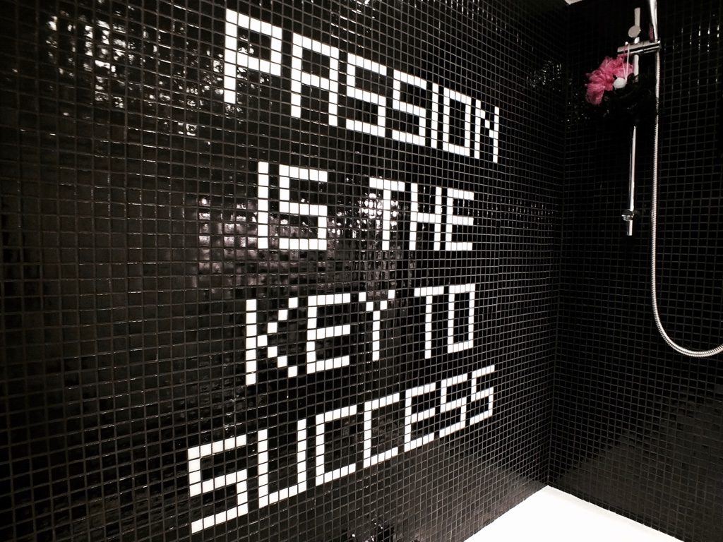 mosaic monochrome bathroom