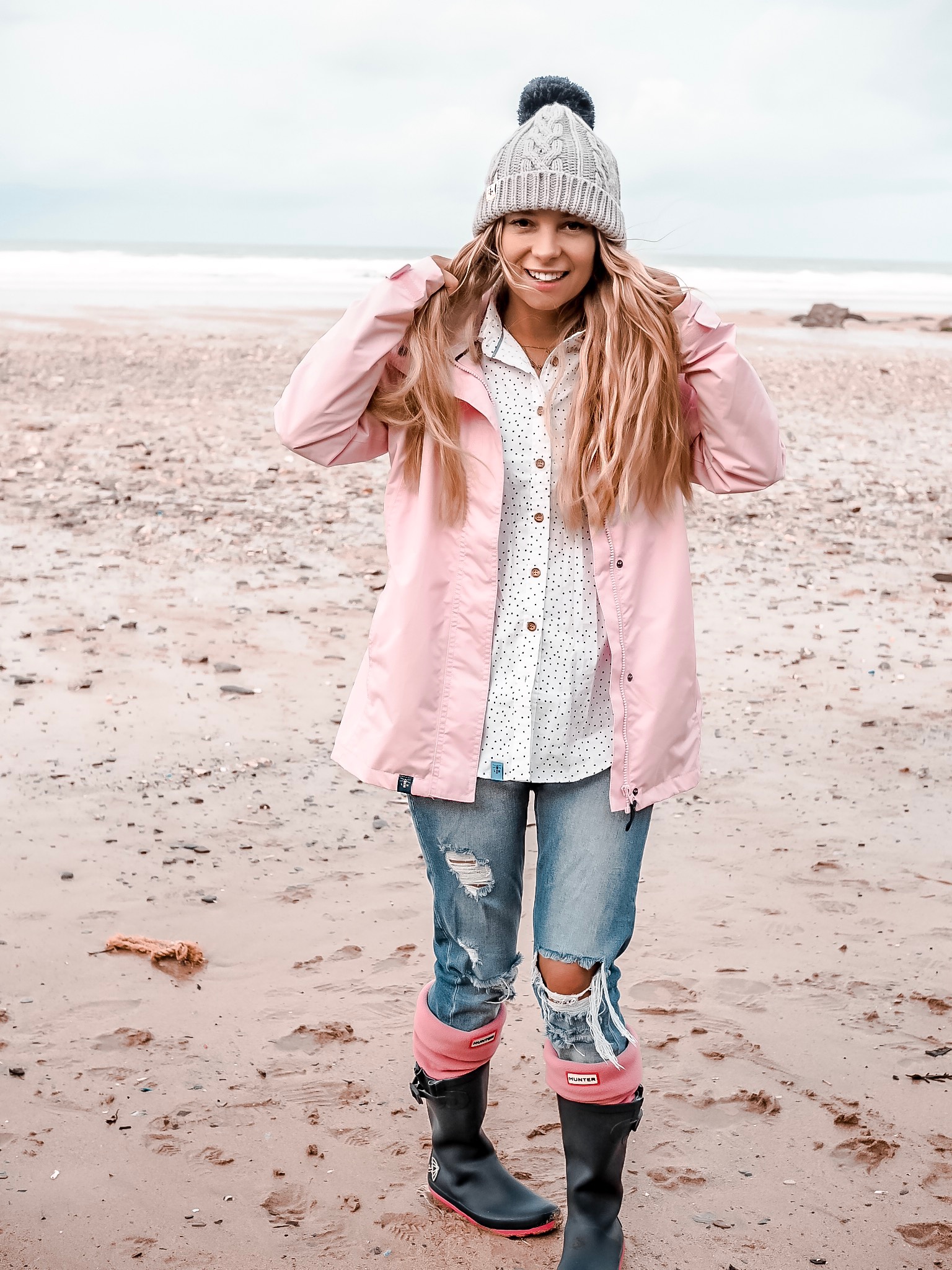 pink waterproof jacket