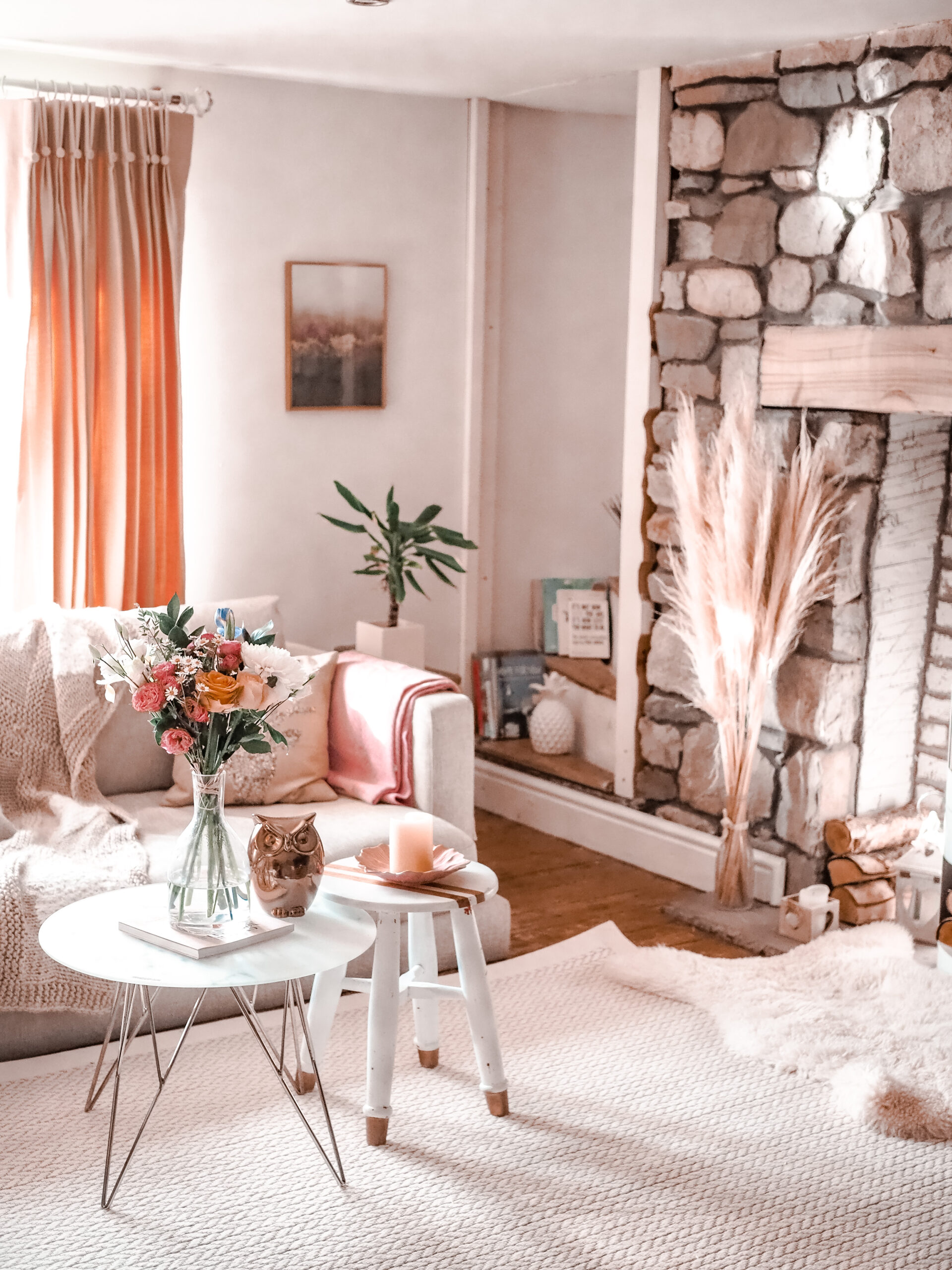 cosy living room fireplace